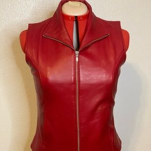 Red Leather Vest